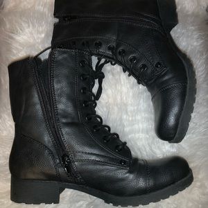Guess Black Combat Boots